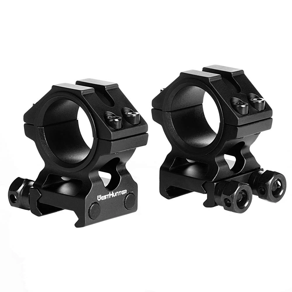 WestHunter 2 piezas de perfil bajo Picatinny 20mm soportes de alcance diámetro 25,4mm 30mm adaptadores de anillos para mira telescópica accesorios de caza