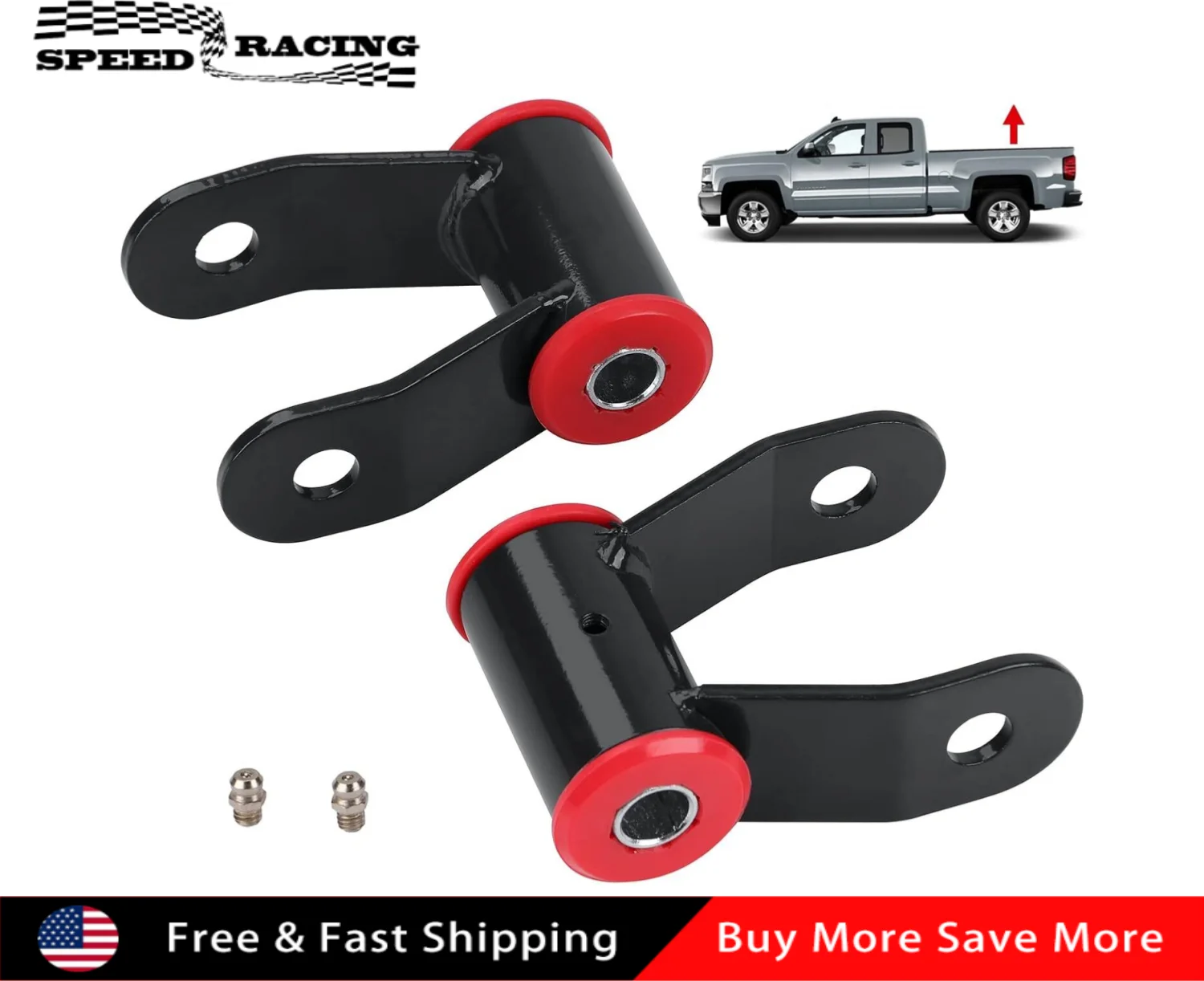 طقم رفع أغلال خلفية فولاذية 710515 1-1.5 بوصة لسيارة تشيفي سيلفرادو جي إم سي سييرا 1500 2WD 4WD شاحنة EM-1020