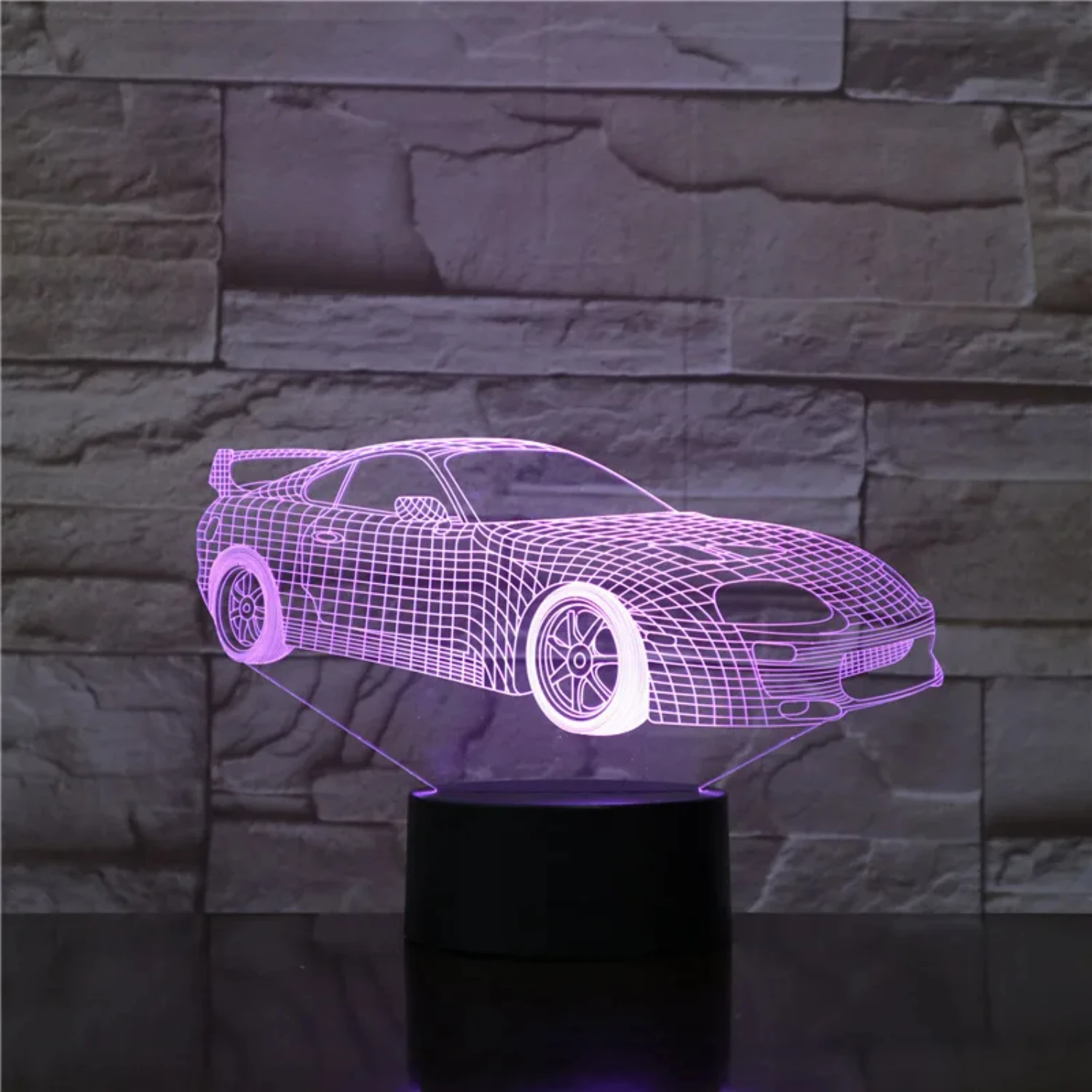 Super Sports Car Nightlight Led 3d Illusion Lampara Multicolor Rgb Children  Gift Table Lamp Bedroom Decorative Lamp 1774