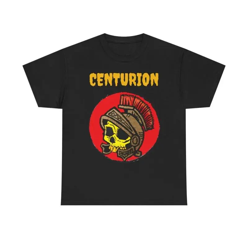 Soldado de centurión romano, círculo rojo, casco dorado, camiseta de algodón pesado unisex SPQR bac