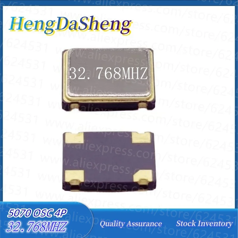 5Pcs/Lot Active Crystal Oscillator OSC 5x7mm 5070 7050 32.768M 32.768MHZ Original Chip Crystal Oscillator 4P