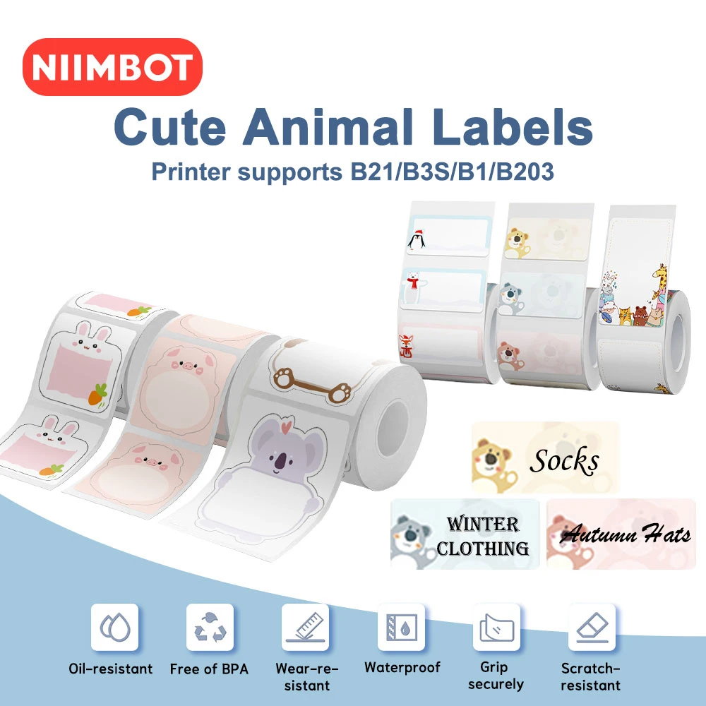 Original Niimbot B21/B3S/B1/B203 Colorful Label Sticker