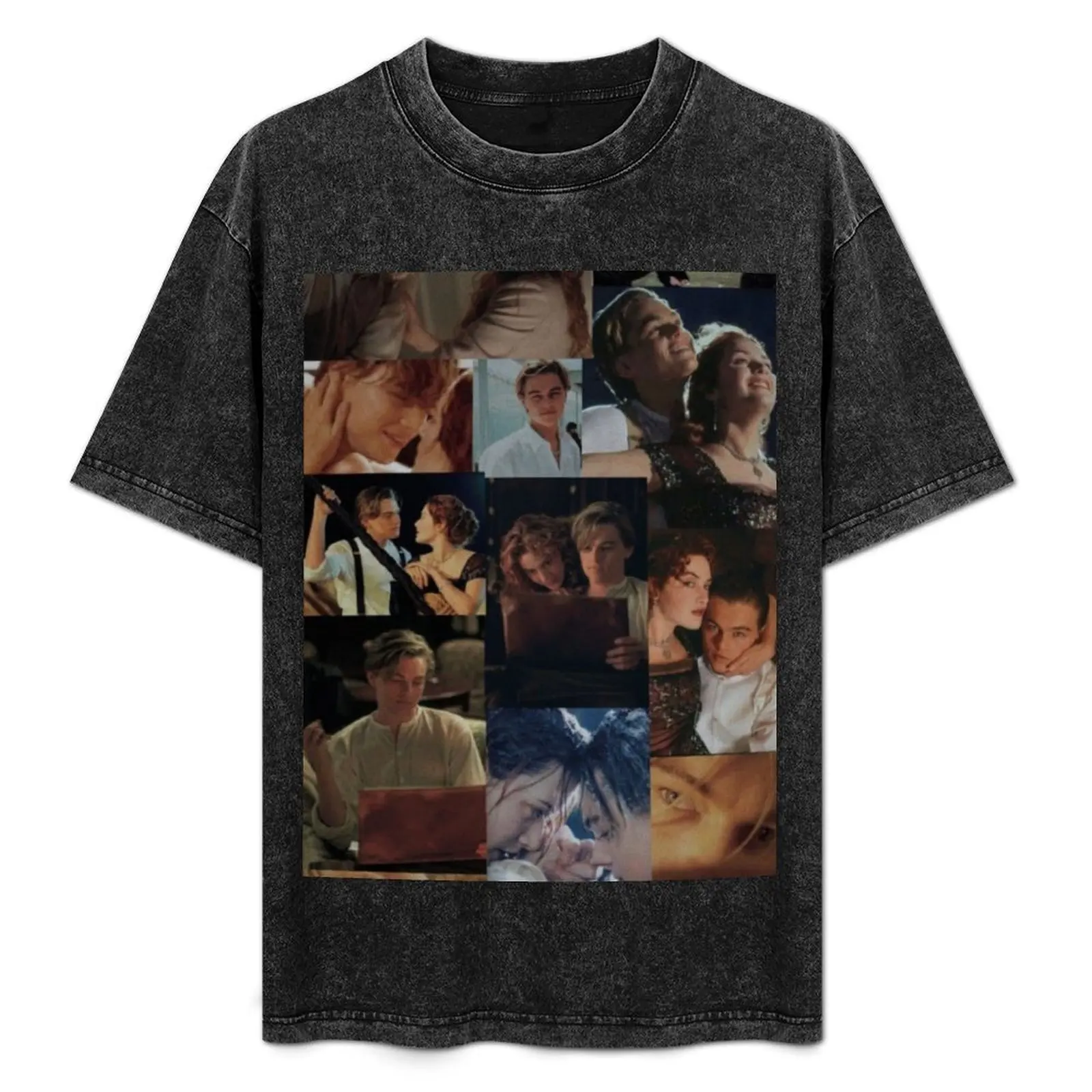 タイタニック-コラージュ-tシャツ-カジュアル-シンプルデザイン-半袖シャツ