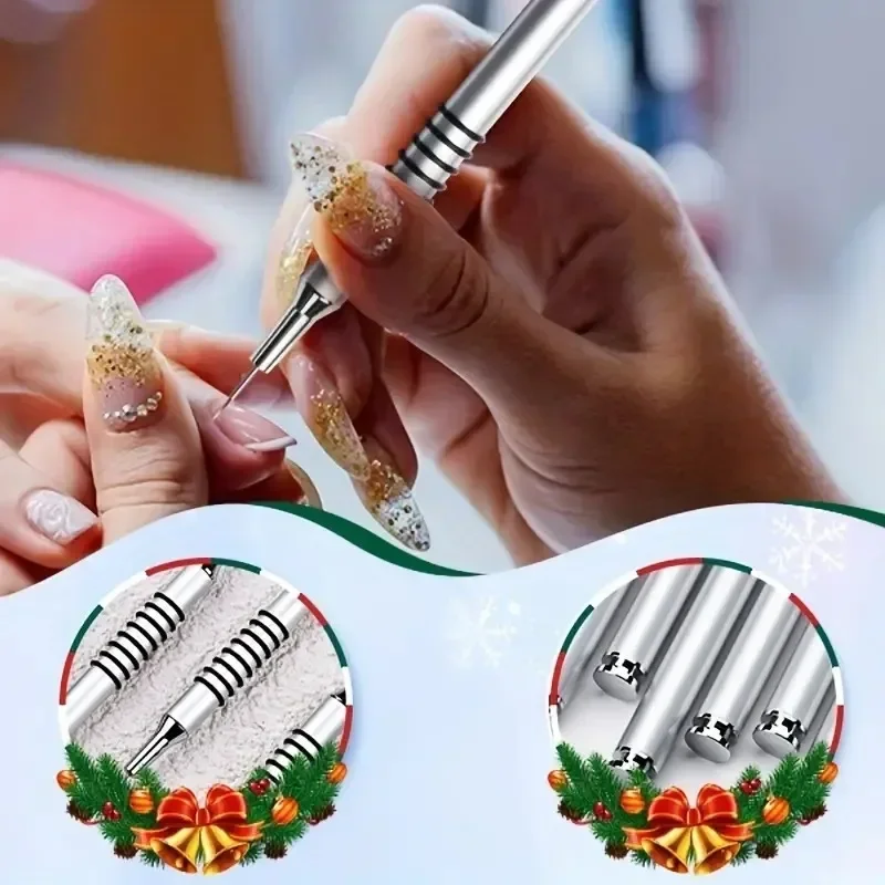 

6-Piece Nail Art Liner Brush Set with Needle Pen, Fine Line Detailing, Anti-Slip Collar, Metal Handle - Formaldehyde-free