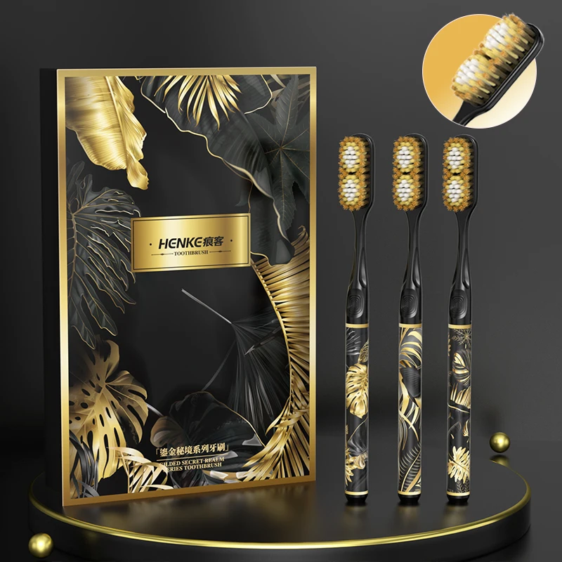 

3pieces/box; High-end fashion toothbrush set; Cleaning teeth tools; Soft bristle oral hygiene home care.