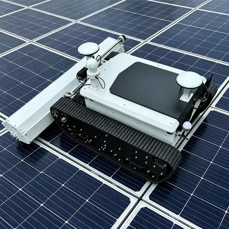 Automatic Solar Panel Cleaning Robot Remote Control Photovoltaic Module Washer Engine Powered Efficient Dirt Removal Tool for