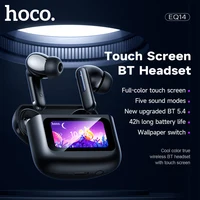 HOCO nuevos auriculares inalámbricos Bluetooth 5,4 con pantalla táctil LED inteligente caja de carga estéreo HiFi música deportes auriculares intrauditivos