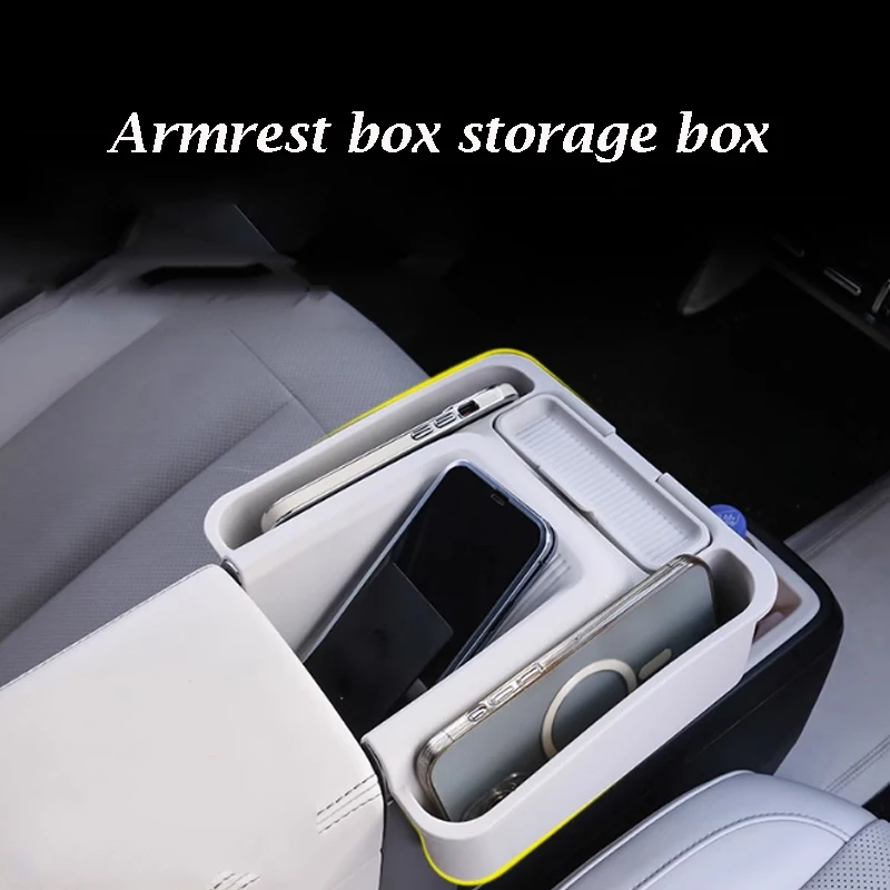 

For Chery ICAR V23 2025 2026 Armrest Box Storage Box NFC Silicone Pad for Central Control Phone Pocket Modified Parts Supplies