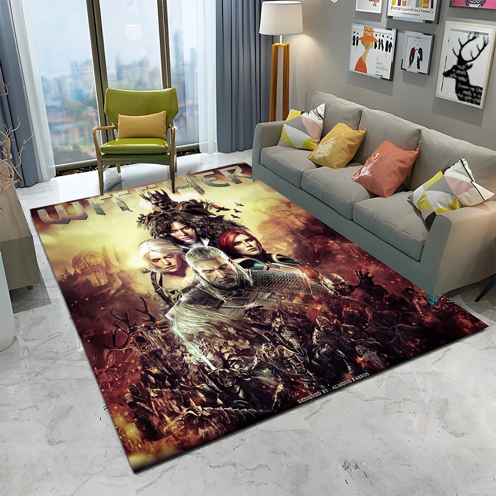 

3D Game The W-Witcher Gamer Cartoon Carpet Rug for Home Living Room Bedroom Sofa Doormat Decor,kids Area Rug Non-slip Floor Mat