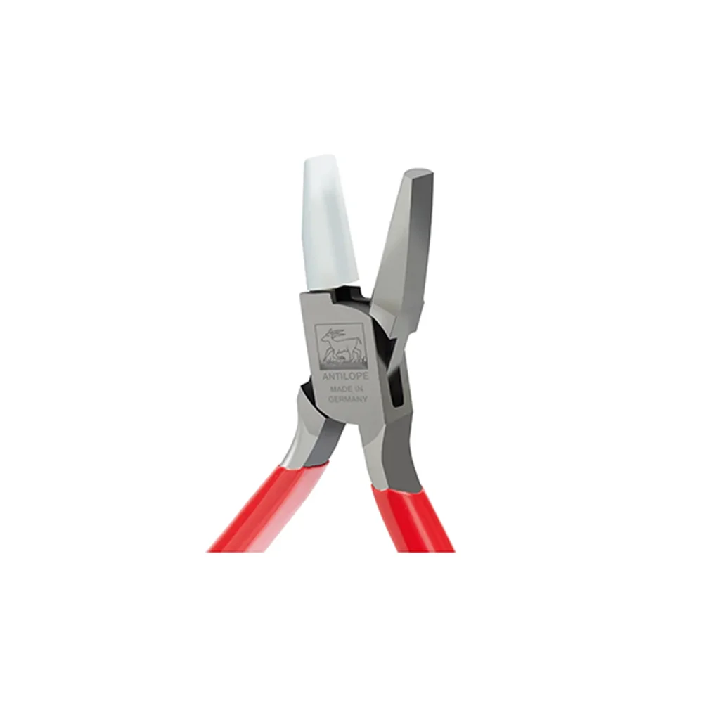 ANTILOPE Half-Round & Flat-Nose Plier with Plastic Jaw Non-Marring Damage-free for Jewelry Smooth Loops Making Curves Forming