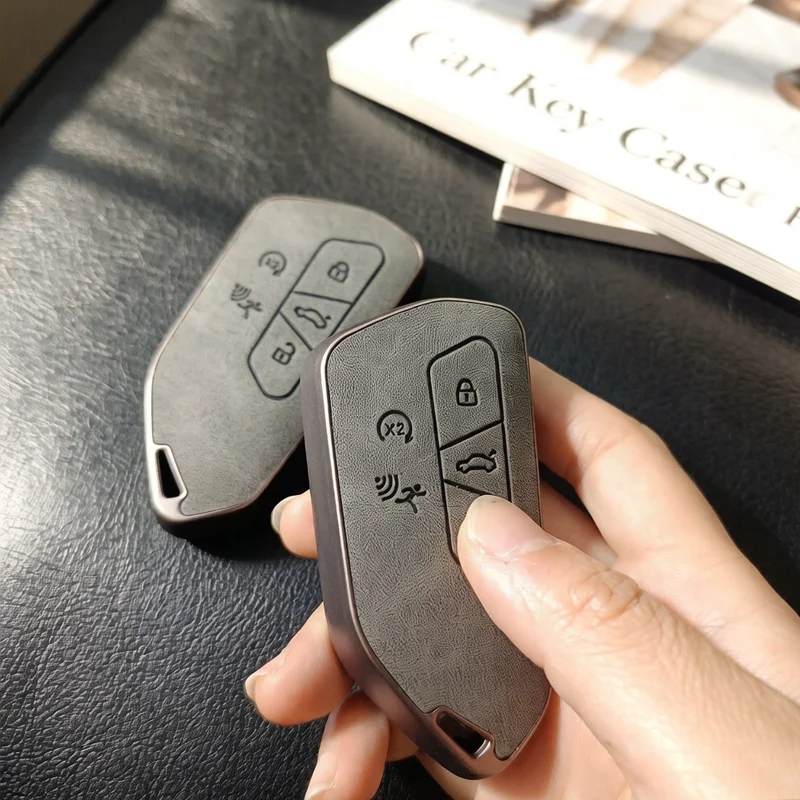 Funda para Llave de Coche VW Atlas Cross Sport 2024 2025, Muy Ligera, 5 Botones, Funda Protectora con Anillo para Llave Inteligente
