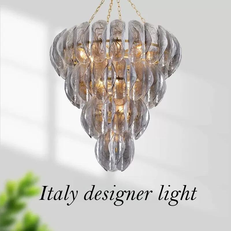 Luxury Murano Glass Chandelier Pendant Lights for Living Room France Chandelier Hanging Light Fixture for Ceiling Room Decor