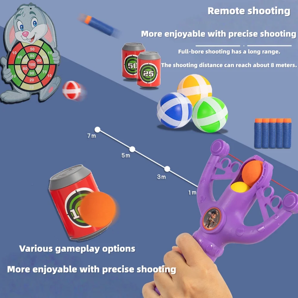 Brinquedo de dinossauro estilingue infantil para prática de tiro com balas macias, brinquedo educacional de prática de tiro com balas macias