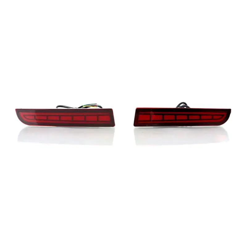 M93K-Rear Bumper Reflector Brake Lights Sequential Turn Signal Light For Mitsubishi Lancer 2008-2017 Evolution X 2011-2012