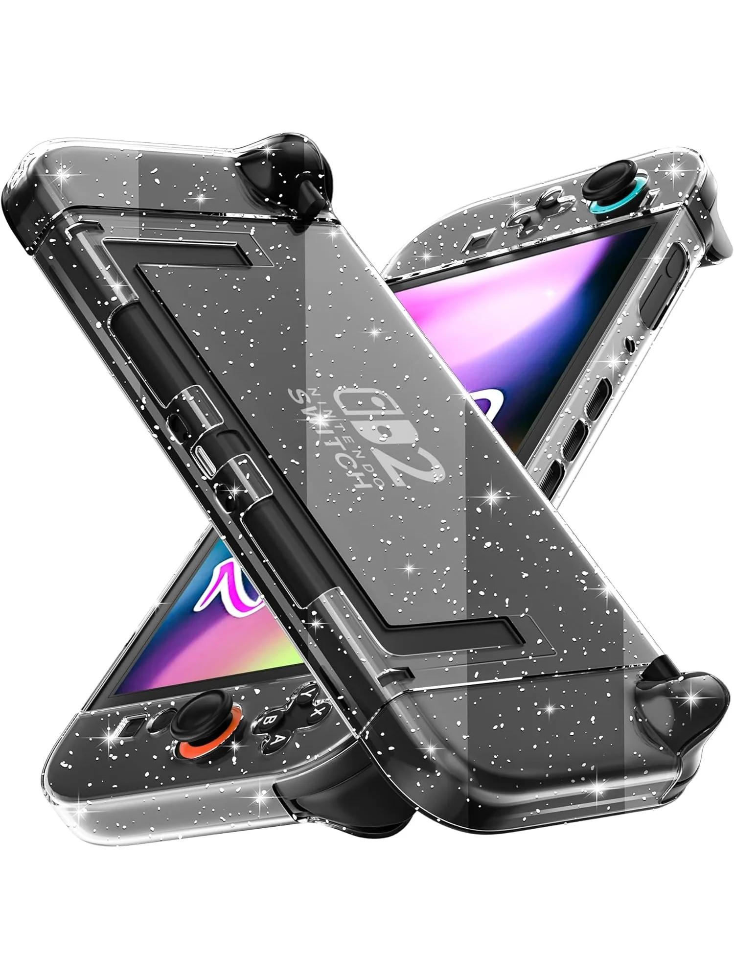 Étui transparent pour Nintendo Switch 2, housse de protection pour switch 2 et contrôleur JoyCon, solide et durable, pas facile à tomber