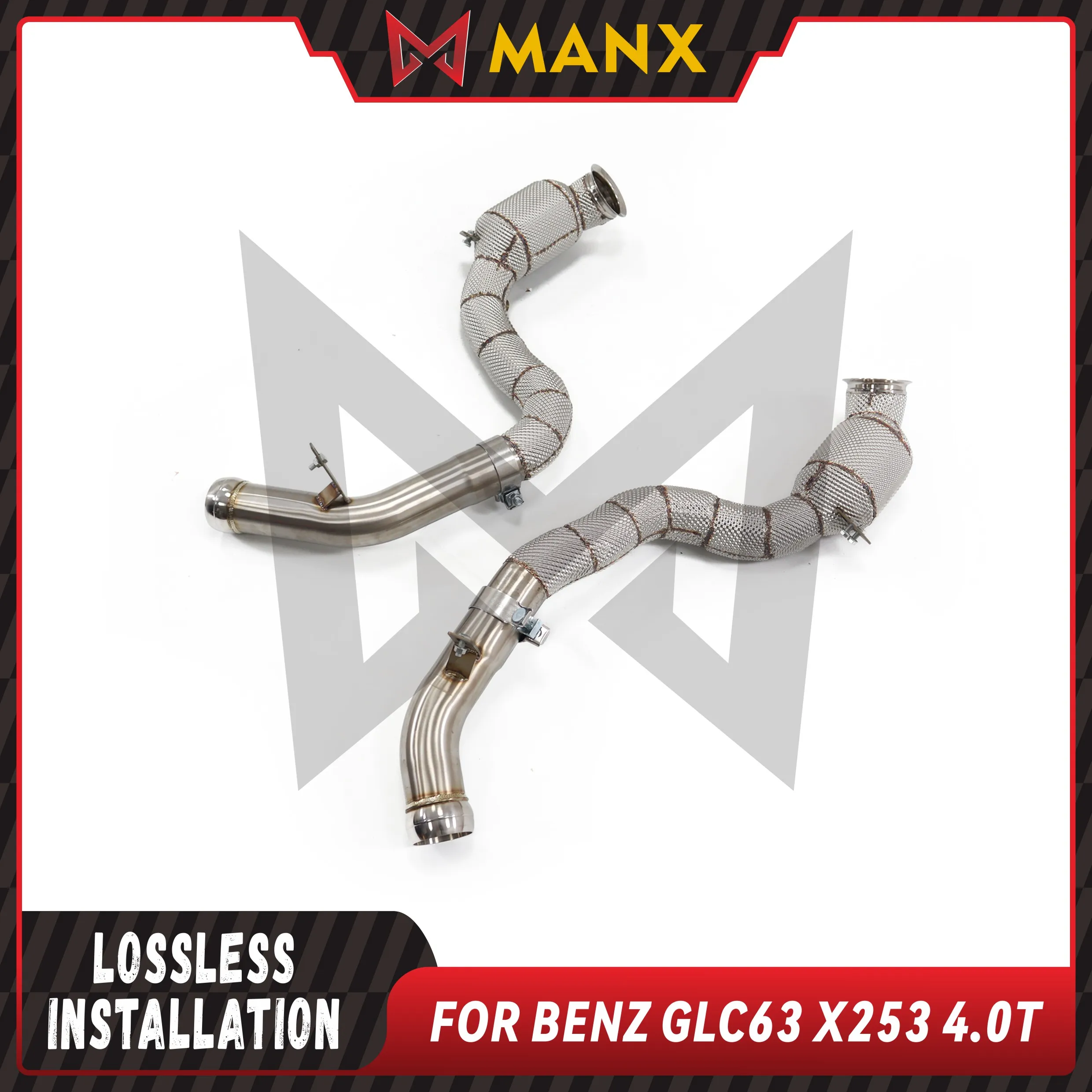 

MANX Downpipe Suitable for Benz GLC63 X253 4.0T Stainless steel Performance Exhaust System With Catalytic Header