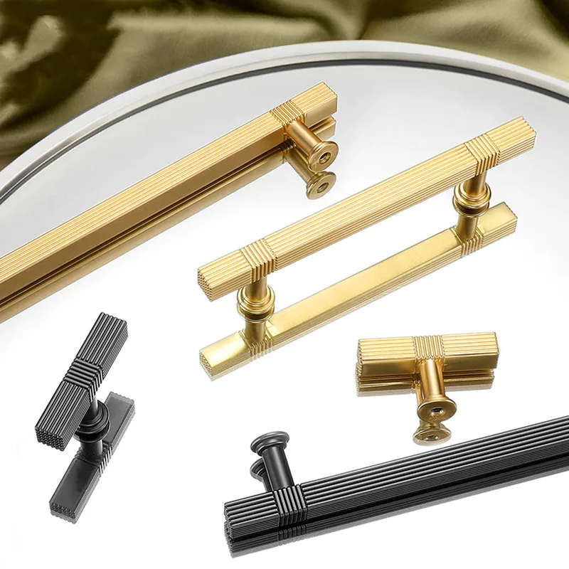 New Modern Art Design Cabinet Door Handle Gray Gold Nordic Personality Creative Wardrobe Drawer Knob Furniture Handle