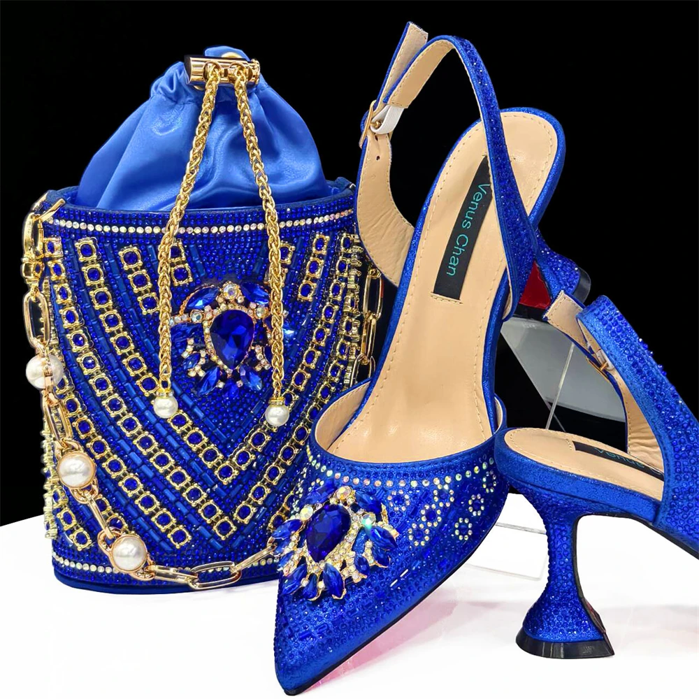 

doershow beautiful style Italian Shoes With Matching Bags African Women Shoes and Bags Set For Prom Party Summer Sandal HDF1-2