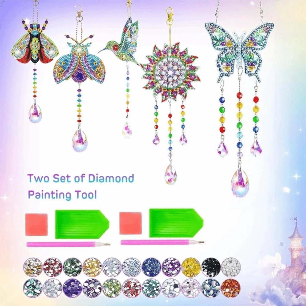 5D Diamond Diamond Painting Art Kit Acrylic Clear Crystal Sound DIY Diamond Drawing Double Sided 2D Flat Diamond Painting Kit
