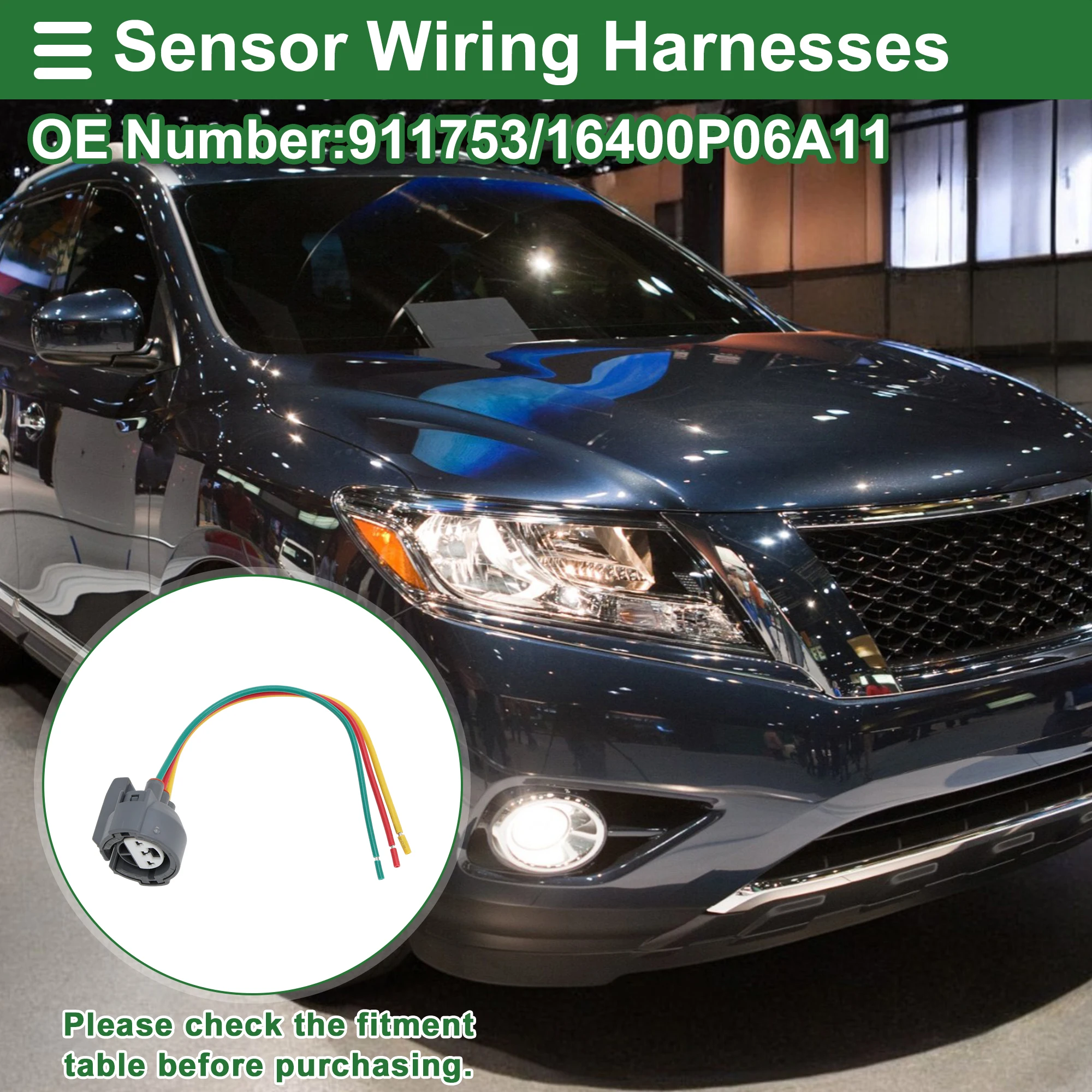 UXCELL 3 Pins Sensor Wiring Harnesses Throttle Position Sensor Wiring Harness for Acura CL 1997-1999 No.911753  18gauge