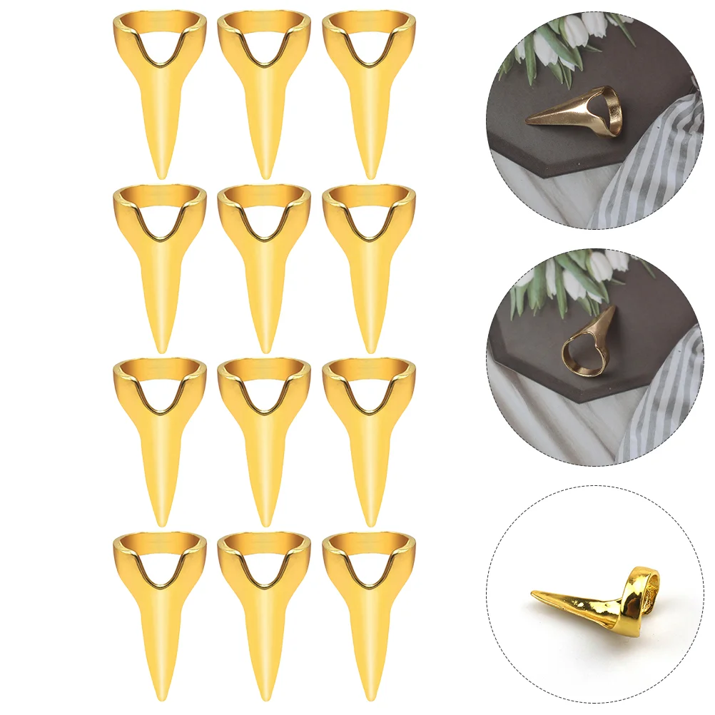 20 Pcs Retro Nail Finger Rings Styling Tool Hair Parting Modeling Golden Zinc Alloy