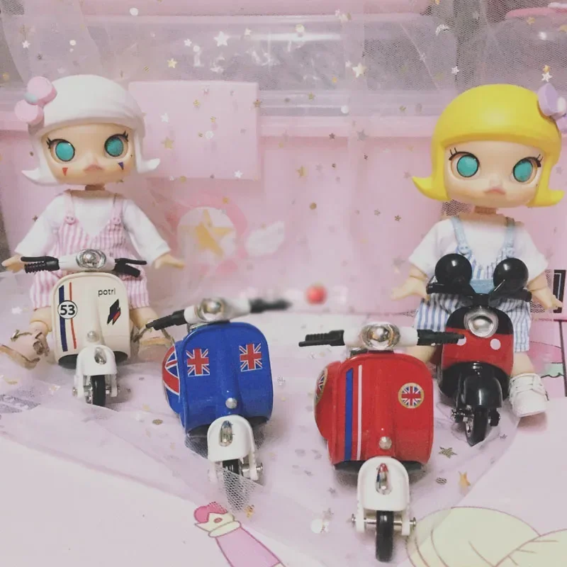 Mini motorcycle OB11 car small sheep bike BJD special taking pictures toy car Doll accessories