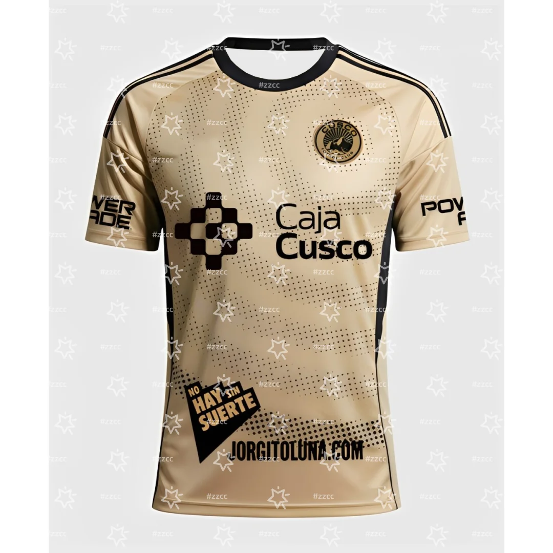 Conjunto de entrenamiento de la camiseta de fútbol local del Cusco FC 25-26, regalo para aficionados, camiseta deportiva de verano para hombre, camiseta para niño, camiseta de surf para mujer ﻿