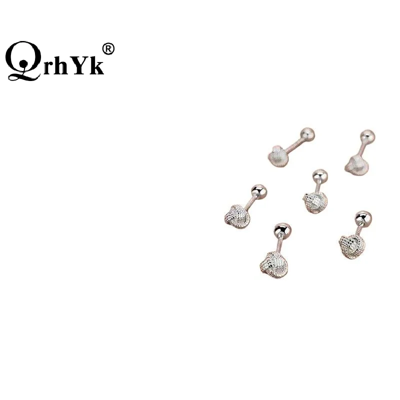 Silver Knot Stud Earrings With Secure Screw Back Hypoallergenic Perfect For Daily Wear Sleeping Bathing Daily Occasions