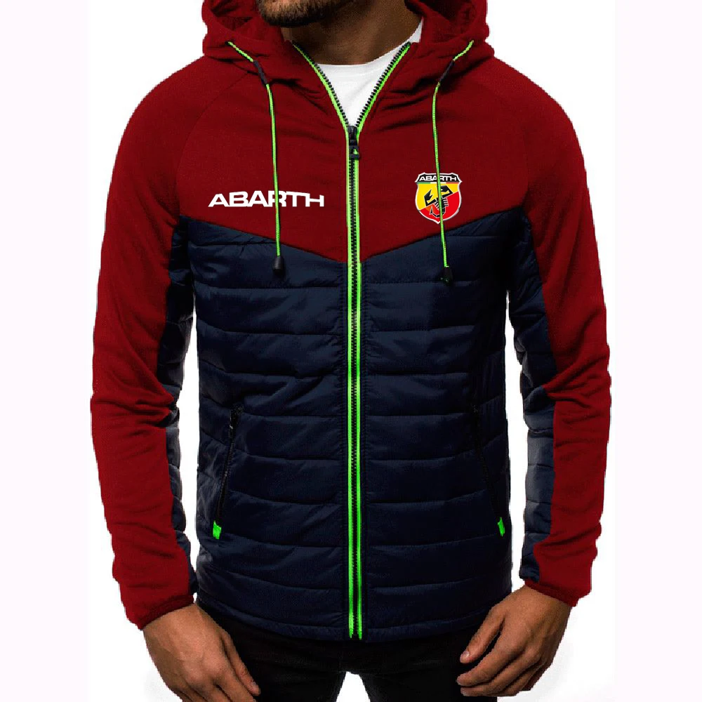 2024 New Abarth Men Spring and Autumn Classics Seven Color Hooded Comfortable Cotton Padded Jacket Printing Design Coats Tops