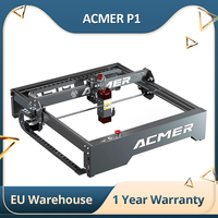 ACMER P1 10W Laser Engraver Cutter, 0.06x0.08mm Spot, High Speed , Area Support Offline Engraving 400x410mm Engraving Area