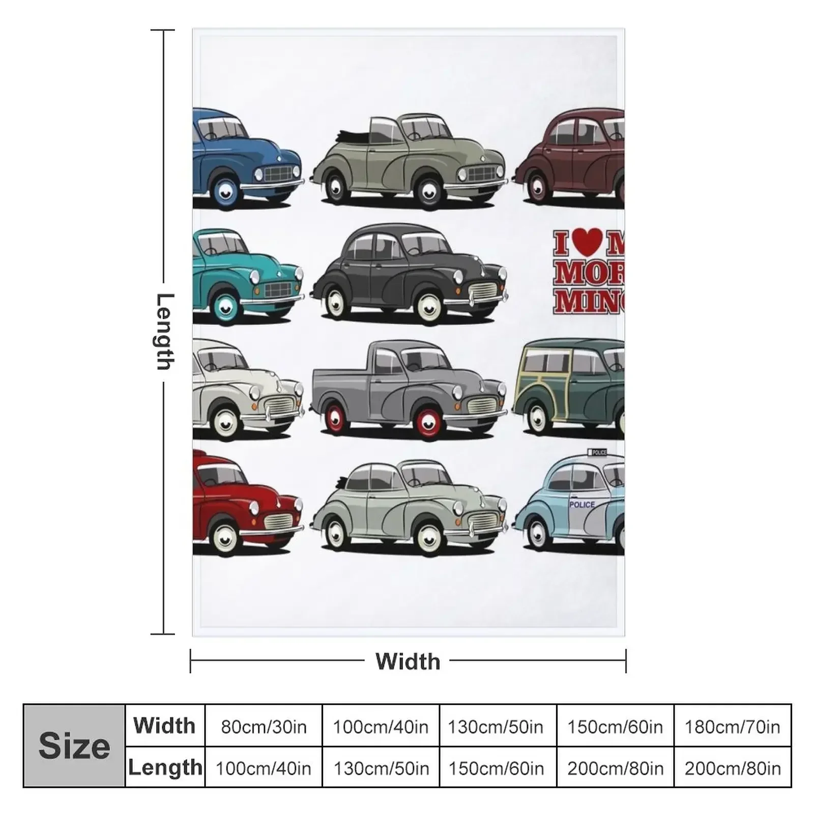 Morris Minor evolution Throw Blanket Large Hairys Quilt Loose Bed covers christmas gifts Blankets