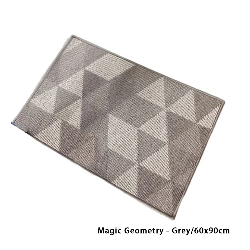 Indoor Doormat Supple Water-Absorbent Non-slide Area Rug Washable Rectangular Floor Mats Hallway Bathroom  Corridors/Gray