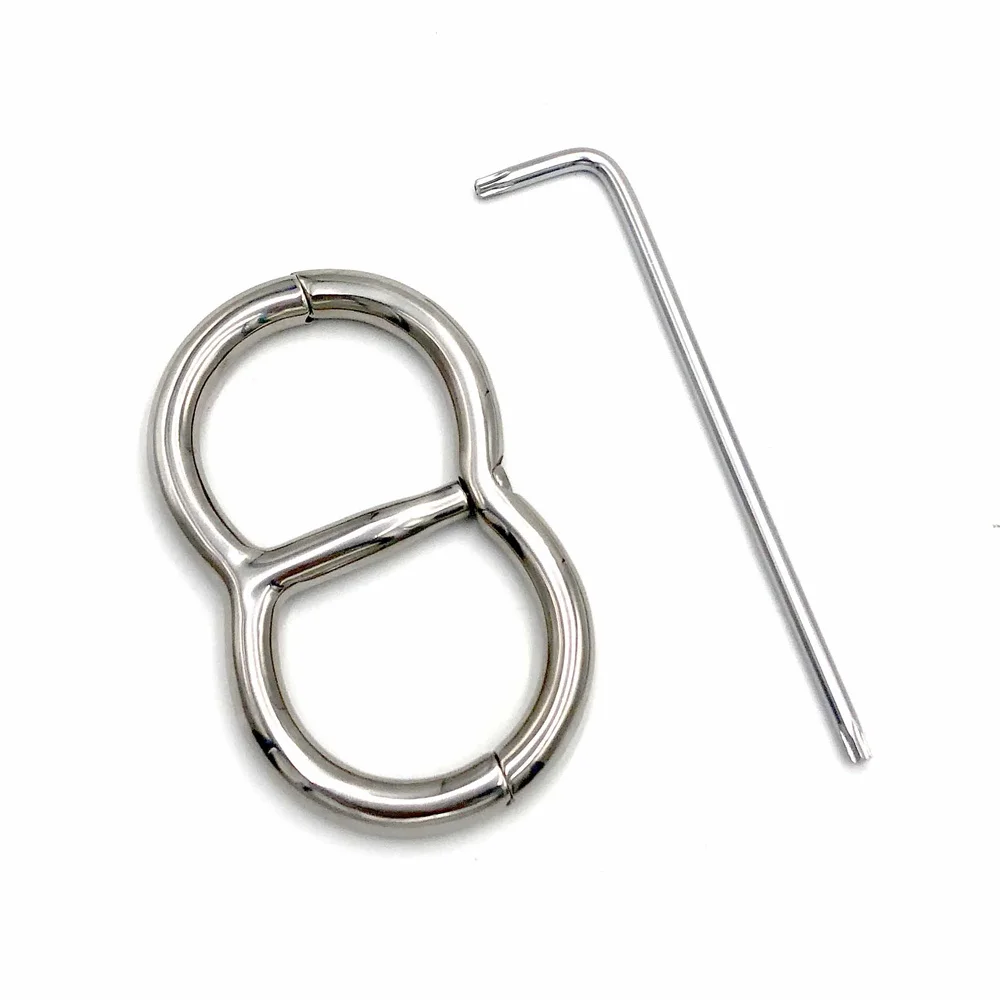 Latest Stainless Steel 8 Form Fixed Wrist Restraint Handcuffs Manacle Adult BDSM Bondage Sex Toy For Male Female