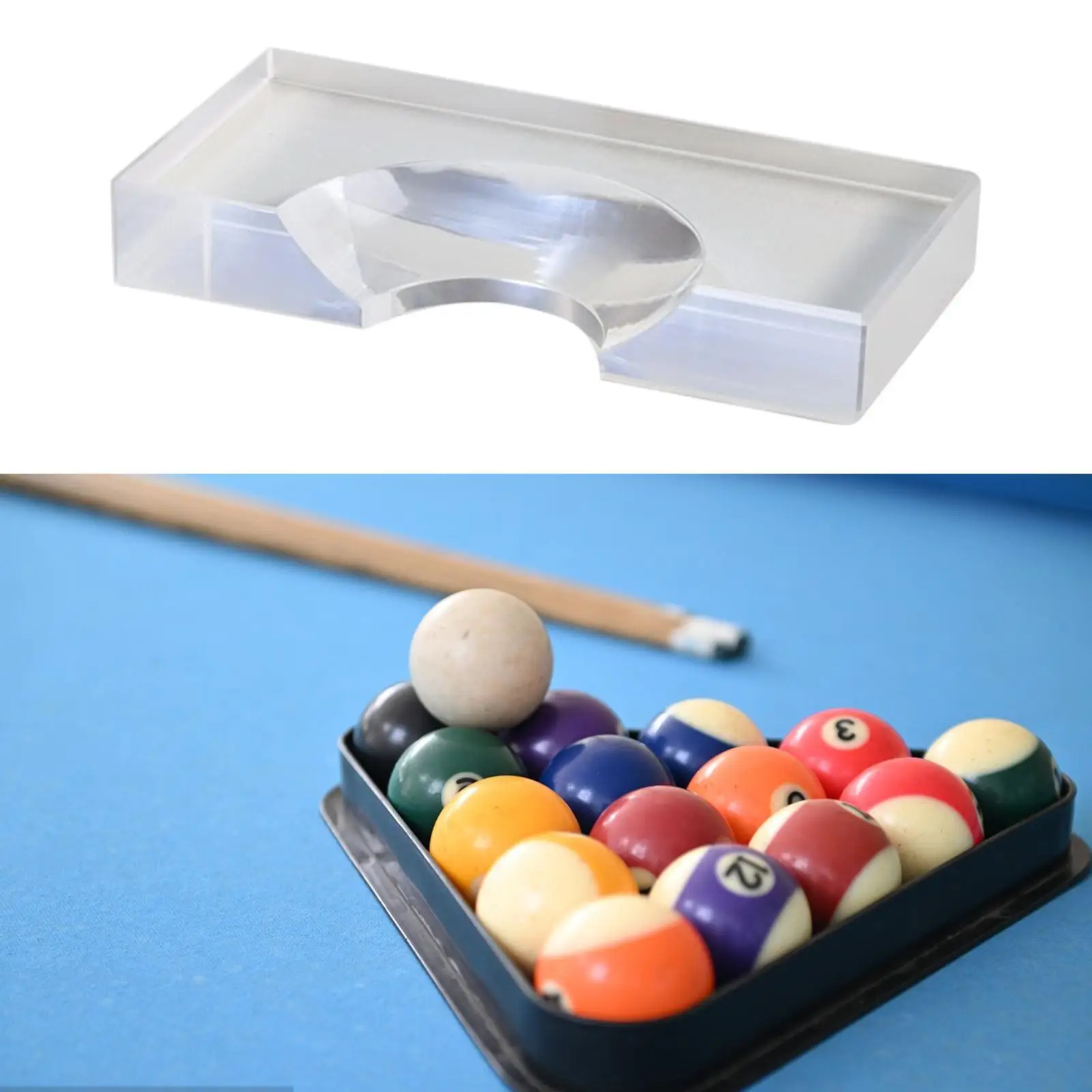 

Clear Billiard Chalk Holder Acrylic Ball Position Marker Snooker Cue Table Accessory for Accurate Play
