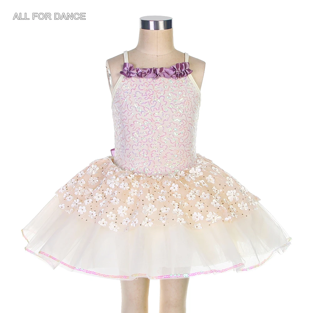 

16011 Ivory Sequin Bodice Ballet Tutu Girls Stage Performance Ballet Costume Tutu Kids Ballet Costume