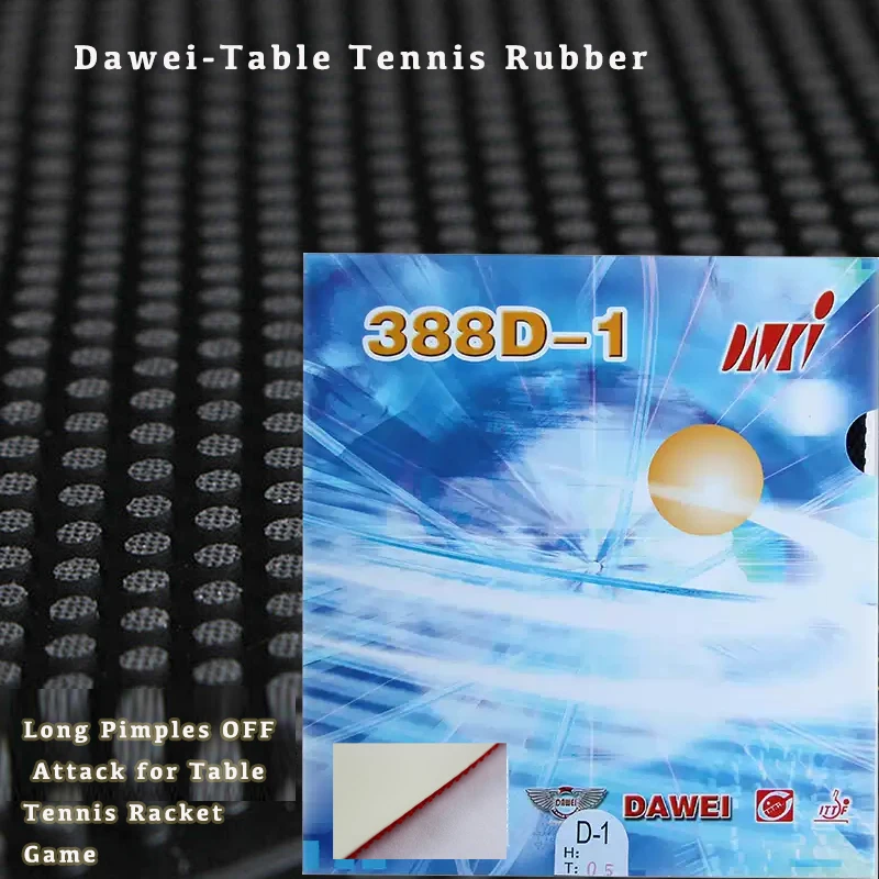 

Original Dawei 388D-1/2 Table Tennis OX Rubber Long Pimples OFF Attack for Table Tennis Game ITTF Inner-energy Ping Pong Sponge