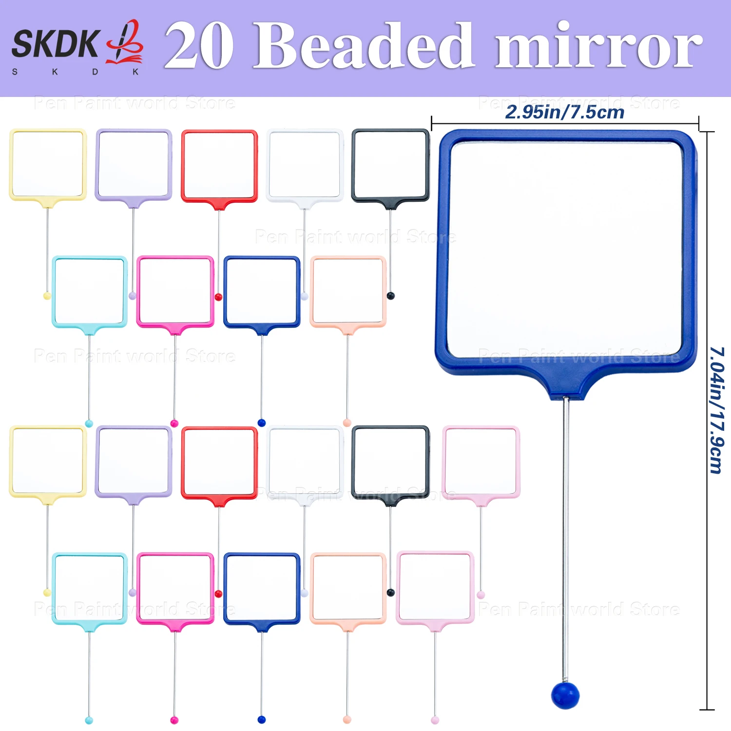 

20Pcs DIY Portable Square Mirror Bookmark – Ideal for Travel, School, or Holiday Party Favors