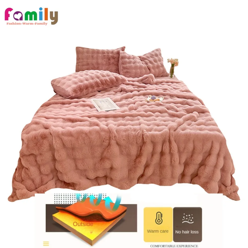 

ZHENXISHUSHI Autumn Winter Warm Sleeping Blanket Soft Comfortable Flannel Fleece Blanket for Bed Cozy Thickened Warmth Blankets