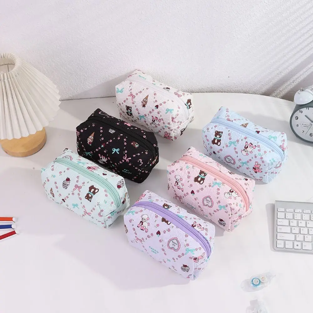 

Cartoon Animal Printed Pen Bag Portable Large Capacity Pencil Case Multifunctional Stationery Organizer School Office