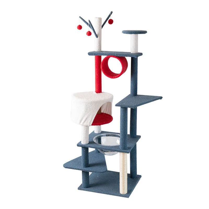 

Large Cat Tree Tower Condo Furniture Scratch Post for Kittens Pet House Play