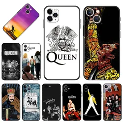 Soft Phone Cases For iphone 16 15 14 13 12 11 Pro XS Max Mini XR 7 8 Plus 16ProMax Freddie Mercury Queen Band Black Matte Cover