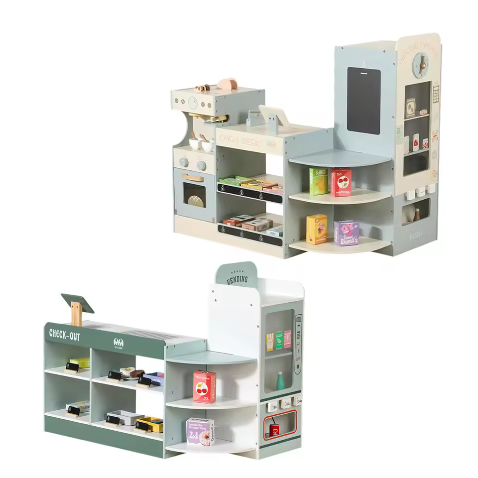 Pretend Play Store Toy Shop Accessories Wood Freestanding Gift Realistic Kids Play Store Market Stall Toy for Daycare Boys Girls - AliExpress