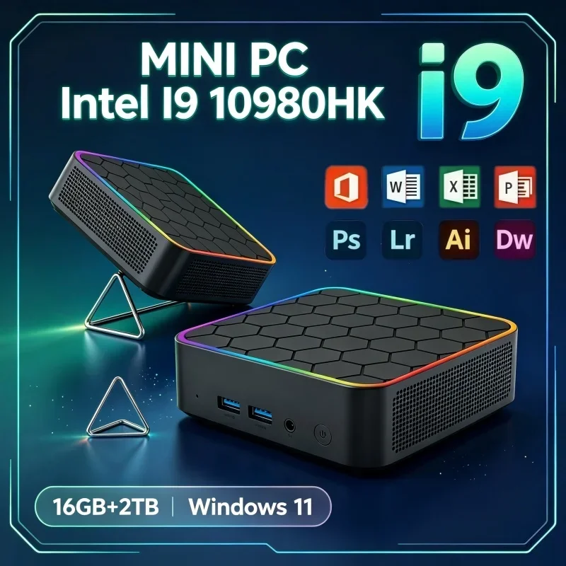 2026 Hot Sale Mini PC Intel Core I9 10980HK Windows11 16GB RAM 2TB SSD Energy‑Saving Mini Computer For Daily Home Use