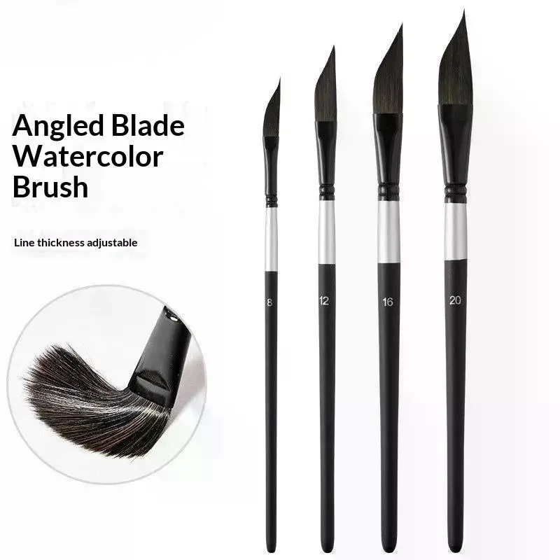 Pull Wire Gouache Paint Brush Set Nylon  Shaped Watercolor Pen for Fine Art Painting Craft Creation Classroom Use