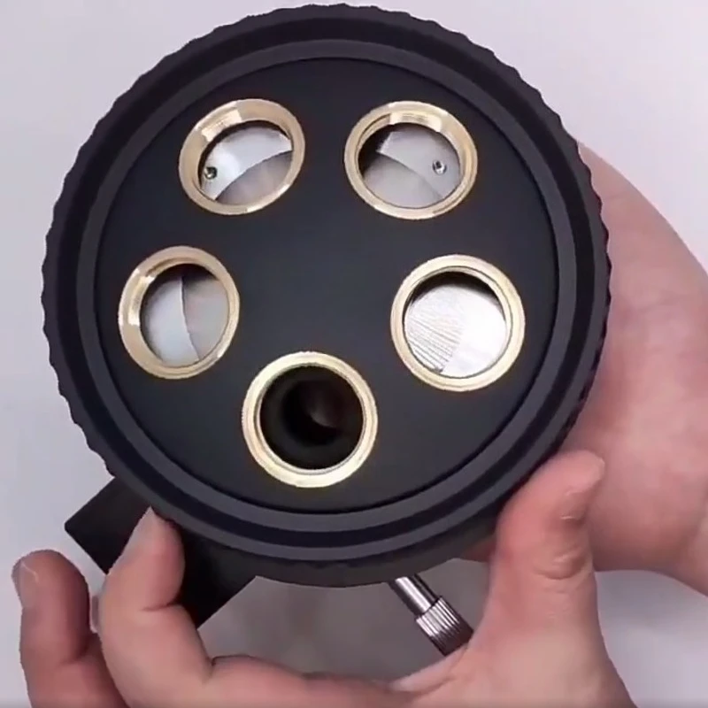 Microscope Objective Wheel RMS Thread/M26 Thread DIC Interface Tower Five Hole Converter High-precision Concentric Turntable