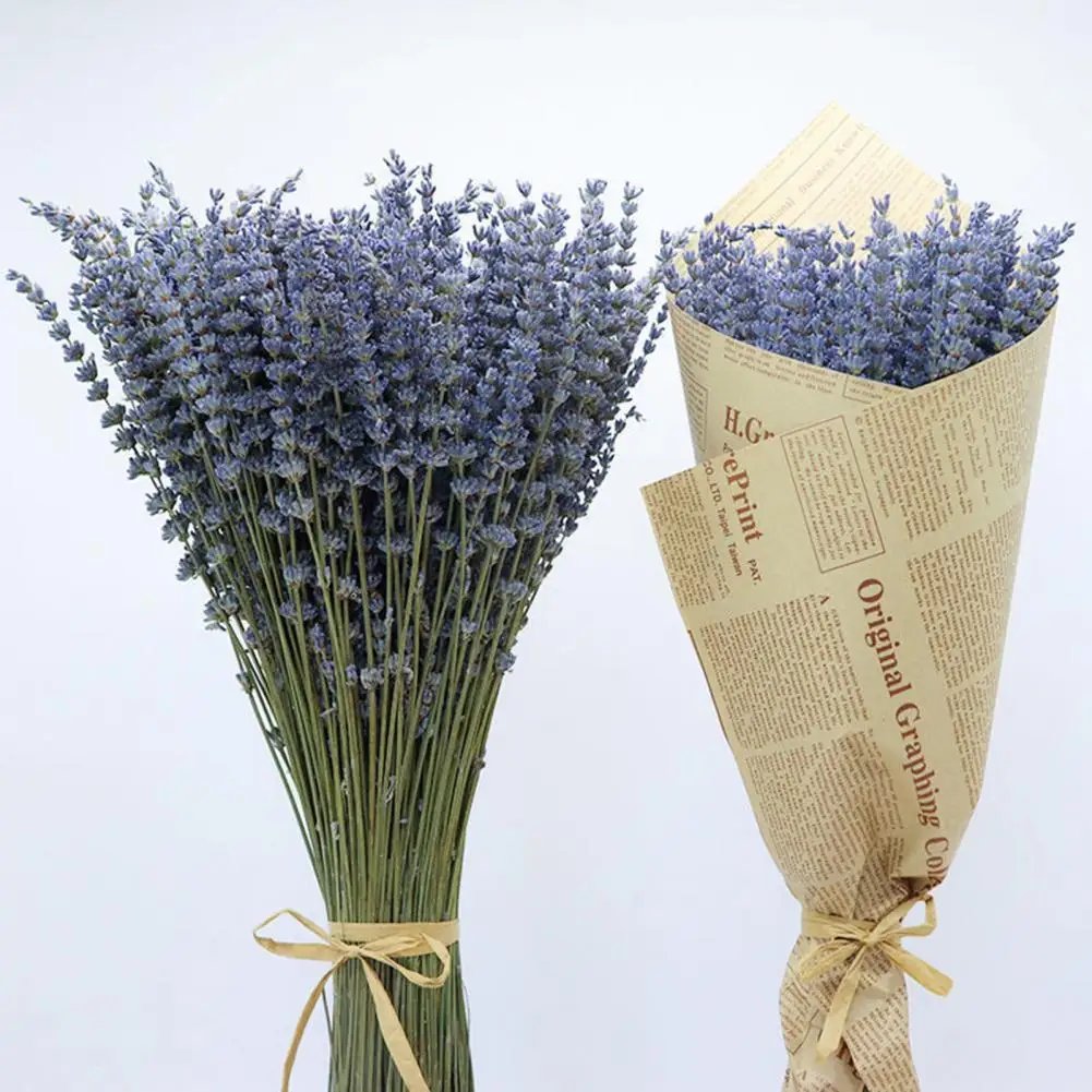 1 Box Natural Dried Lavender Sweet Scent No Watering Wedding Decor Bedside Better Sleeping Flower Arrangement Natural Plants