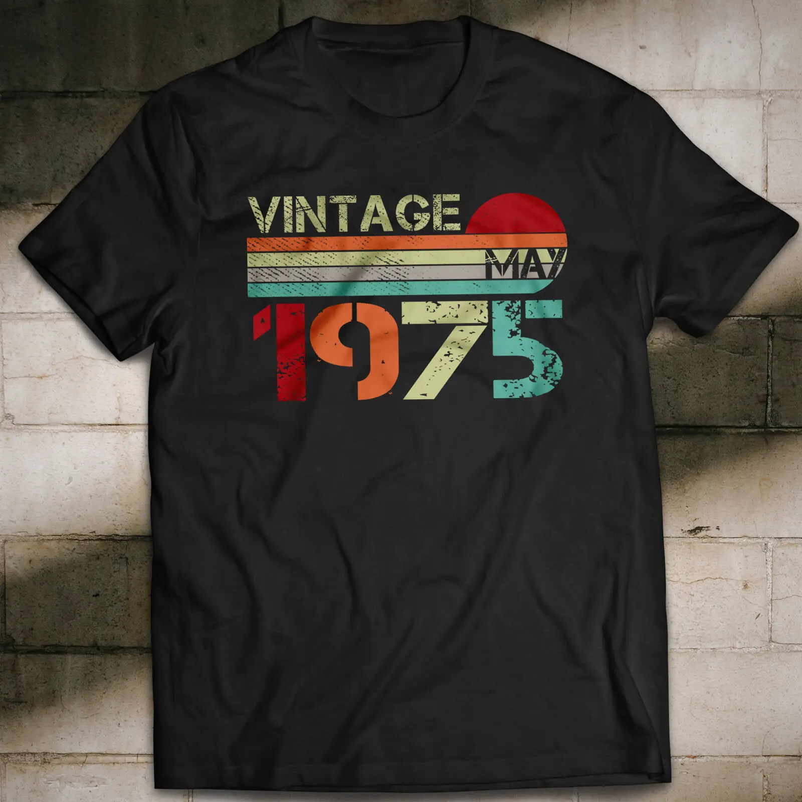 

May 1975 Limited Edition Vintage Style Year Of Birth Funny Birthday T Shirt