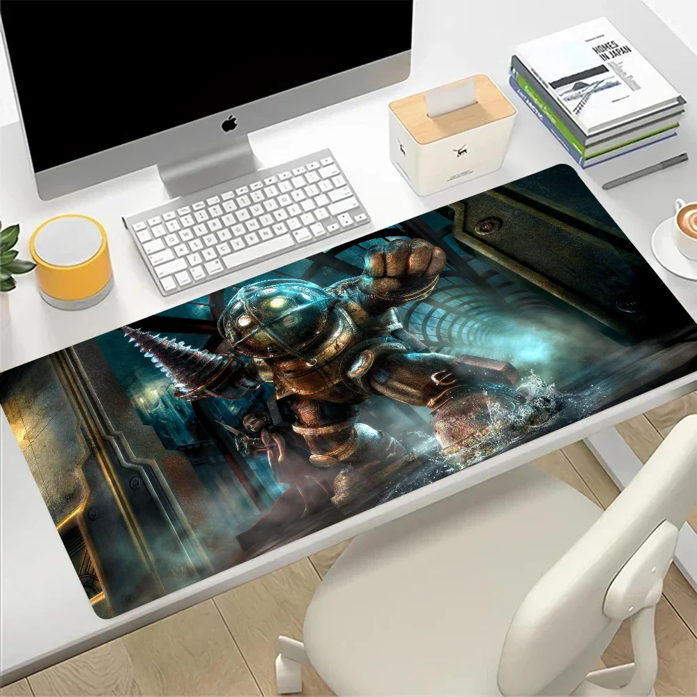 Bioshock-grande mouse pad de silicone, xxl gaming mousepad, para computador, escritório, teclado, mesa, laptop