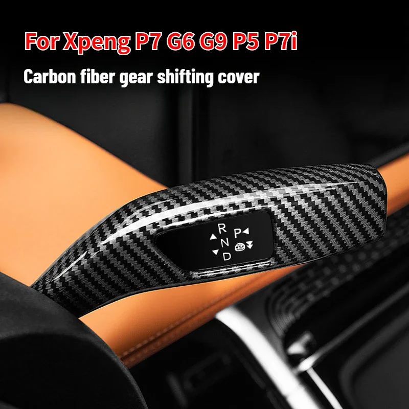 For Xpeng P7 G6 G9 P5 P7i Carbon Fiber Gear Shifting Cover Shifting Gears Pulling Out Lever Cover Xpeng Xiopeng modification