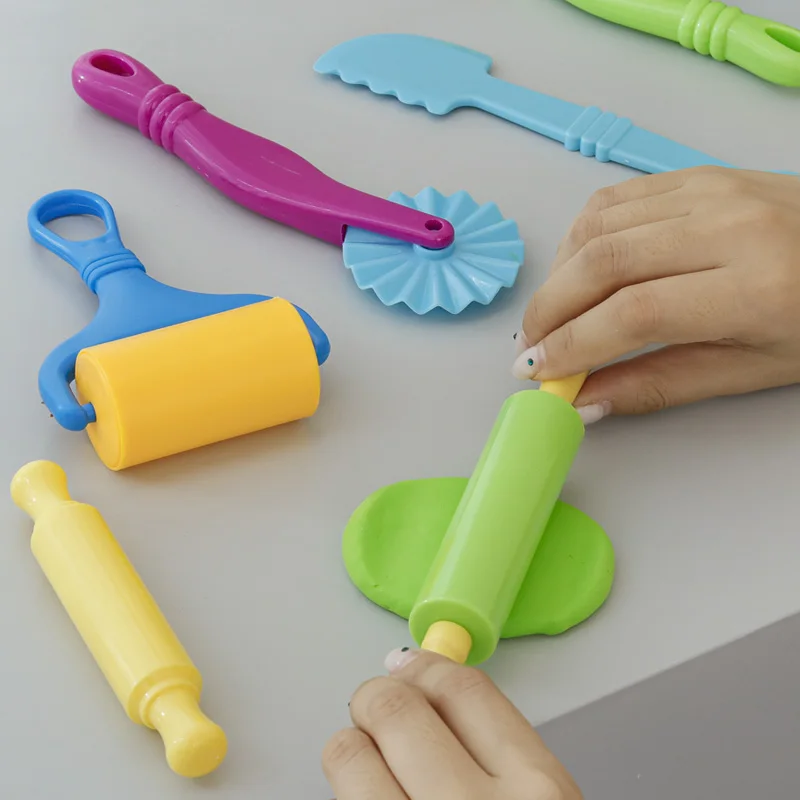 6-Piece Colorful Clay Tool Dough Tool Rolling Clay Roll Knife Dough Mold Hob Craft Tool
